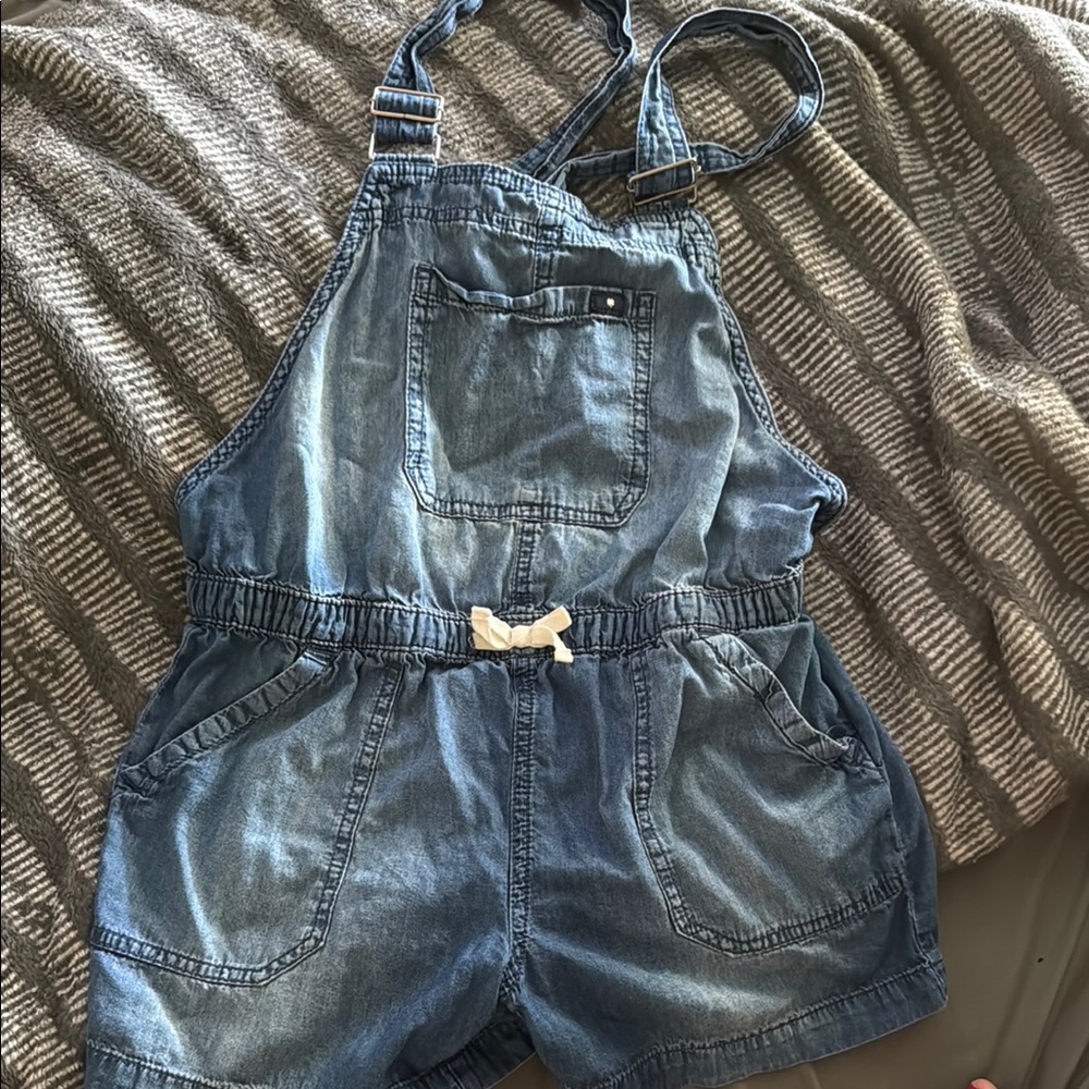 Lucky Brand Blue Kids Overalls with Bow